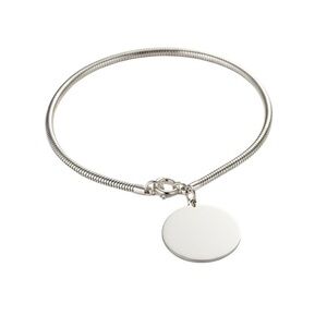 Vintage Sarah Coventry Silvertone Snake Chain Bracelet with Charm